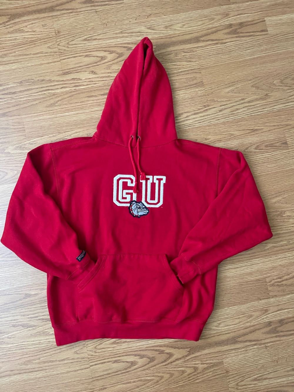 Jansport unisex Red GU Hooded Pullover Sweatshirt size medium collegiate